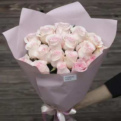 Купить Букет нежных роз в дизайнерском оформлении в Нижнем Новгороде