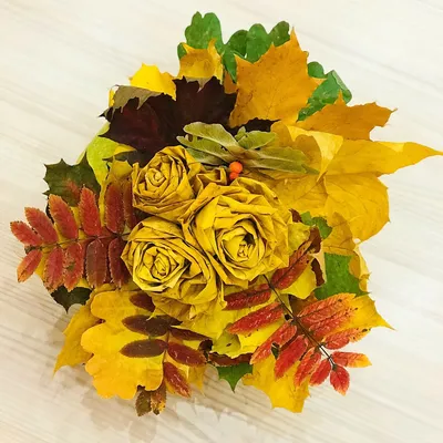 Осенний букет | Осенние букеты, Осенние цветочные композиции, Детские  осенние поделки