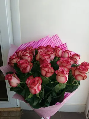 Букет из розовых роз Голландия | Цветы Саранск - Магазин \"Эквадор\"