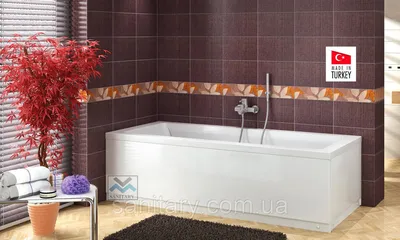 Ванна акриловая белая Shower Artmina 150х70см прямоугольная акриловая ванна  с ножками панелями сифоном, цена 8713 грн — Prom.ua (ID#1547832243)