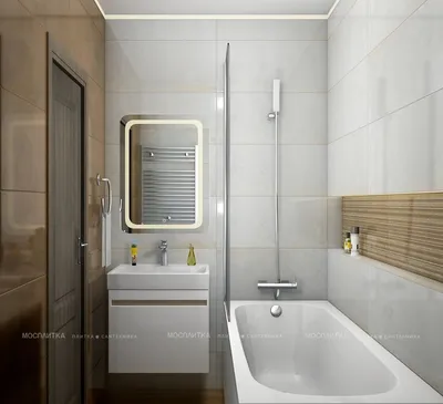 Дизайн маленькой ванной комнаты в коричневых тонах » Современный дизайн на  Vip-1gl.ru