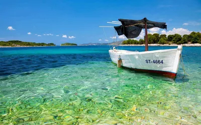 Адриатическое море и побережье, Хорватия Стоковое Фото - изображение  насчитывающей спокойно, солнечно: 69410582