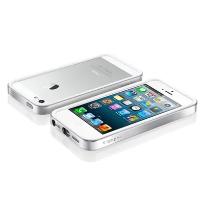 Bumper для iPhone 5/5s/SE со стразами металл (серебристый/белые стразы  прозрачный бокс) — купить оптом в интернет-магазине Либерти