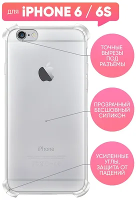 Чехол на Айфон 6 и Айфон 6S, Защитный силиконовый чехол iPhone 6S и iPhone  6, прозрачный - купить с доставкой по выгодным ценам в интернет-магазине  OZON (149953833)