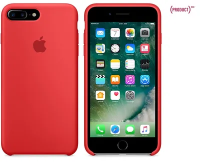 Силиконовый чехол Apple Silicone Case для iPhone 7 Plus красный купить