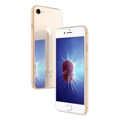 Защитное стекло 3D для APPLE iPhone 8 (4.7\") золотистый кант TIGER.