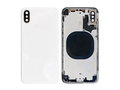 Купить заднюю крышку для iPhone X + стекло БЕЛЫЙ Hi-copy