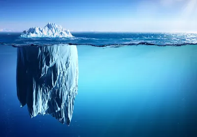 Скачать обои Айсберг под водой, Океан, Айсберг, Лёд, Вода, Скрыт, Под водой  в разрешении 1080x2160 на рабочий стол