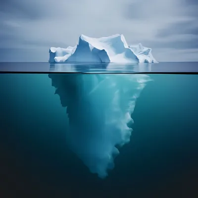 Как выглядят айсберги под водой - удивительные фото