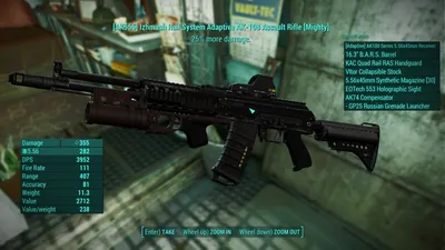 Kitted out AK-108 at Fallout 4 Nexus - Mods and community