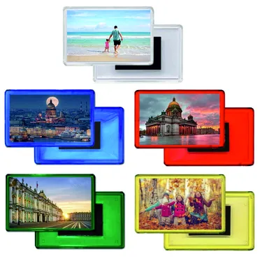 Магниты акриловые с фото, логотипом, сувенирные магниты с полиграфическим  вкладышем купить в Украине | Бюро рекламных технологий