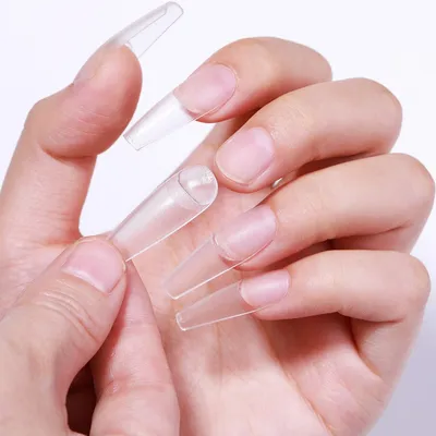 Накладные акриловые ногти для французского маникюра - купить с доставкой по  выгодным ценам в интернет-магазине OZON (742744001)