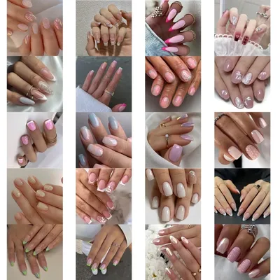 Полное покрытие Советы по маникюру Аксессуары для ногтей Искусственный  короткий квадратный блеск для ногтей | AliExpress