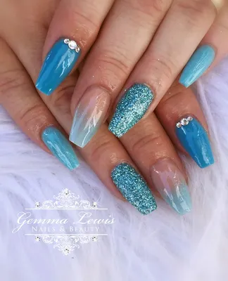 Hanna's Nails - Aqua Ombré Nails | Facebook