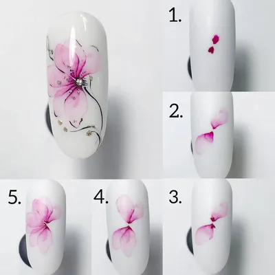 МК акварель #акварельнаногтях #ofiart_nails_studio #nailart_fadeeva |  Нейл-арт цветы, Акварельное окрашивание ногтей, Уроки нейл-арта