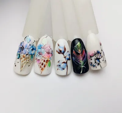 Serebro Акварель для дизайна ногтей, цветная краска для декора маникюра,  черная, 4,5 мл - купить с доставкой по выгодным ценам в интернет-магазине  OZON (298832598)