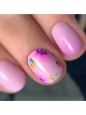 Осенний дизайн ногтей акварельными каплями - YouTube