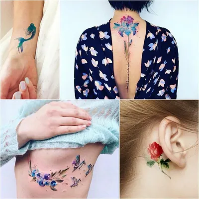 Акварельные Татуировки – Техника акварельной татуировки | Tattoo-ideas.ru |  Дзен