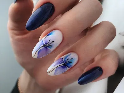 Акварельный дизайн для @lilyaboyarchuk653 💜🌸 #гельлак #ногтицветы #ногти#ногтицветывесеннеенастроение  #ногтицветыдизайн… | Instagram