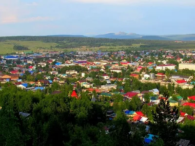 Фото Вид на вечерний Алдан с горы на фотохостинге Fotoload