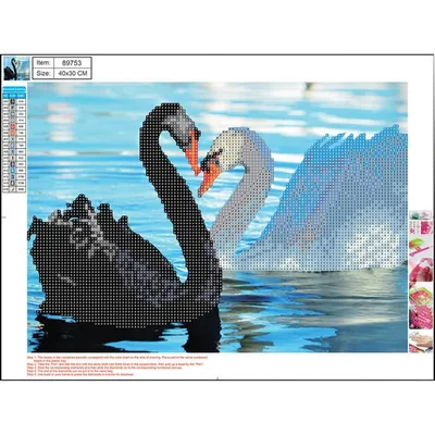 Алмазная мозаика 5D «Лебеди» 30 × 40 см, без подрамника, частичное  заполнение купить в Чите Алмазная мозаика в интернет-магазине Чита.дети  (9734740)