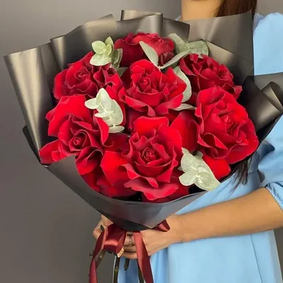 Алые розы, артикул F1241298 - 2520 рублей, доставка по городу. Flawery -  доставка цветов в Новосибирске