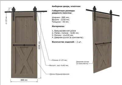 Купить крашенные амбарные двери с раздвижным механизмом в стиле Лофт