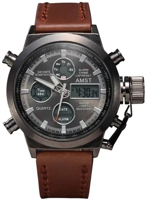 Мужские наручные часы AMST 3003AC Black-Brown амст черные с кожаным  коричневым ремешком тактические (ID#1639402972), цена: 799 ₴, купить на  Prom.ua