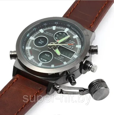 Мужские военные часы AMST черные металлические противоударные АМСТ Black  Original (ID#1430254056), цена: 899 ₴, купить на Prom.ua