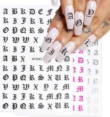 NAIL STICKER Font, Old English, Big Black - TDI, Inc