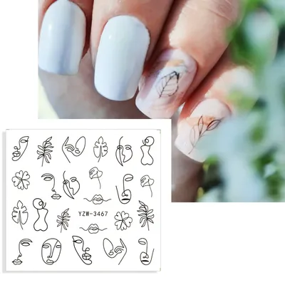 Alphabets Nails Sticker DIY Manicure Adhesive Decal English Letter Nail Art  | eBay