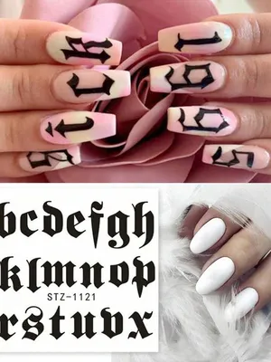 Chinese Character Nail Sticker Ink Flower Leaf Slider For Nails English  Letters Decal Japanese Manicure Design Accessory – the best products in the  Joom Geek online store