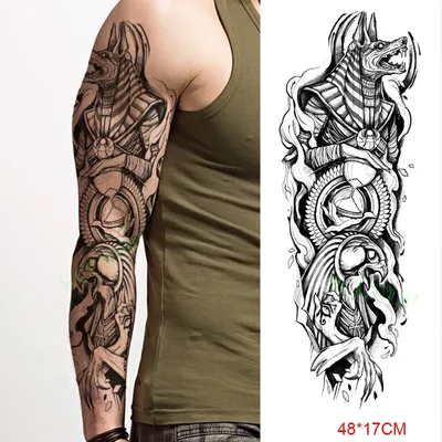 Анубис | Татуировка с драконом, Тату, Крутые татуировки