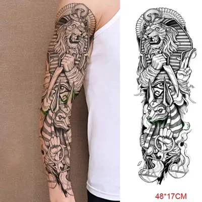 Татуировка Анубиса - 16 креативных тату с древнеегипетским богом