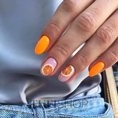 Оранжевый - цвет осени 2019. - Imen Nails
