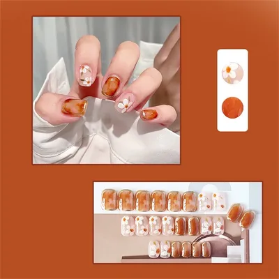 Маникюр на короткие ногти оранжевый - 13 фото, модные тренды 2023