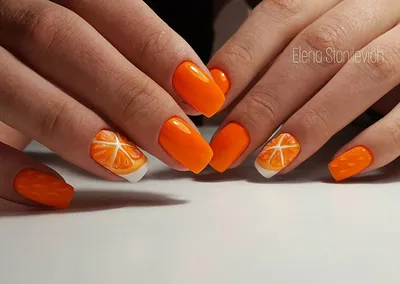 Для тех, кто любит посочнее: апельсиновый маникюр, как один из трендов  нейл-арта | Mixnews