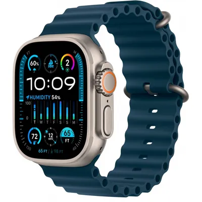 Купить Apple Watch Ultra 2 49mm Ocean Band Blue / Titanium Case часы по  лучшей цене Вотч Blue (Синие) в UAE, Dubai, Abu Dhabi | Mobilochka.ae