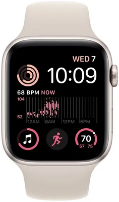 Apple Watch Series 8 GPS 45mm корпус из алюминия серебристого цвета,  спортивный ремешок белого цвета MP6N3 — AppleGod