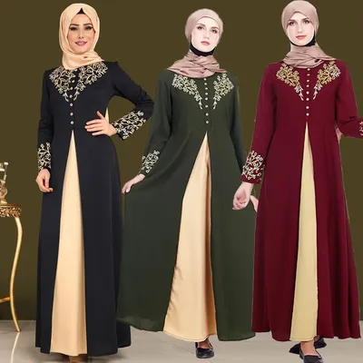 Купить Атласная элегантная мусульманская одежда для женщин, длинное  мусульманское платье, макси-платье, Дубай, абайя, женские топы, исламская  одежда, Istanbulstyles, кафтан, арабский подарок, хиджаб | Joom
