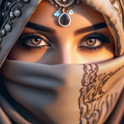 Арабский макияж для карих - 75 photo