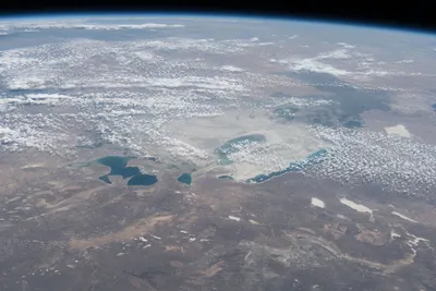 Опубликованы новые снимки Аральского моря с борта МКС