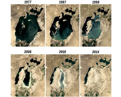 Шокирующее фото исчезающего Аральского моря: снимки из космоса