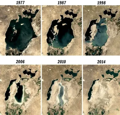 Опубликованы новые снимки Аральского моря с борта МКС