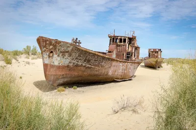 Корабли Аральского моря. Казахстан и Узбекистан | Пикабу