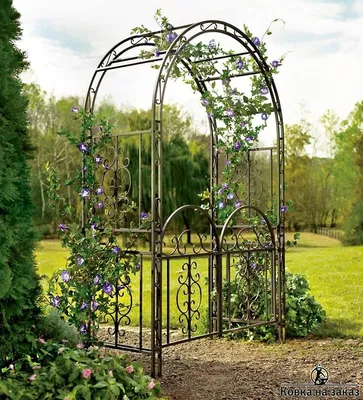 Кованая арка №2018 | Garden archway, Garden arbor with gate, Pergola garden