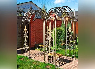 Кованые арки и шпалеры для сада на заказ
