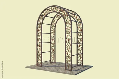 Кованая железная арка, ажурные …» — создано в Шедевруме