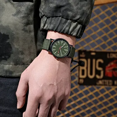 Светящиеся военные часы с нейлоновым ремешком, мужские армейские Кварцевые  Спортивные ударопрочные наручные часы, мужские часы | AliExpress