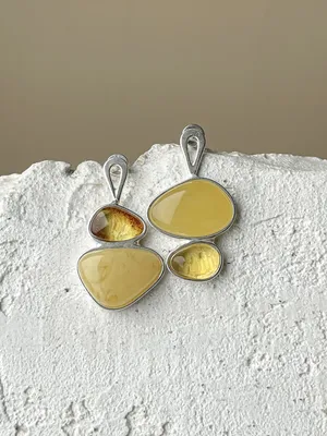 FLY jewelry Ассиметричные серьги из серебра 925 с цепочками